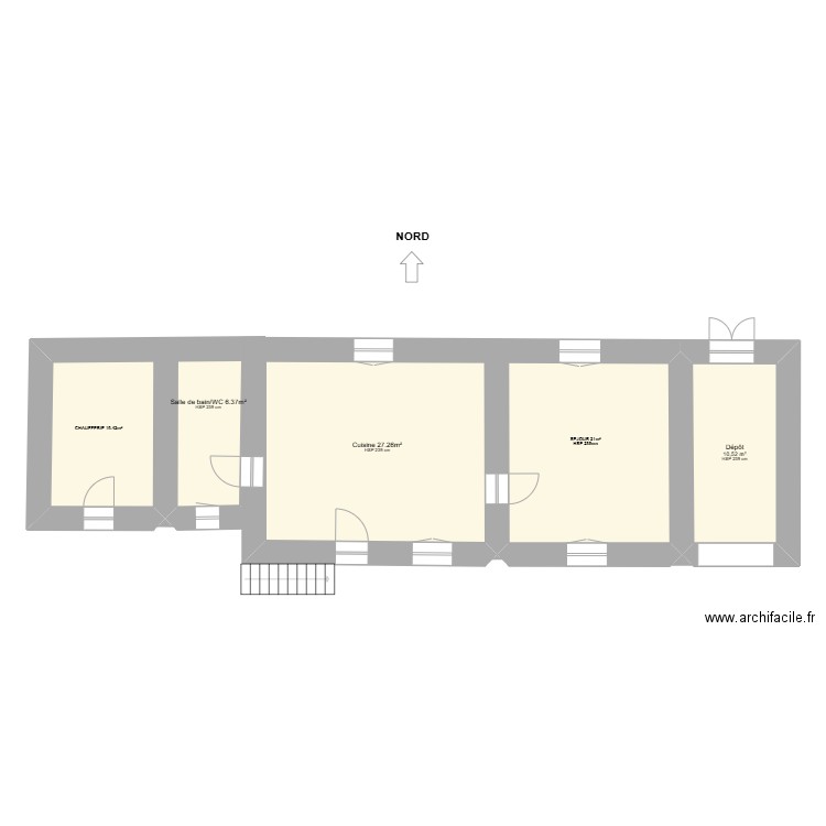 dumas. Plan de 6 pièces et 146 m2