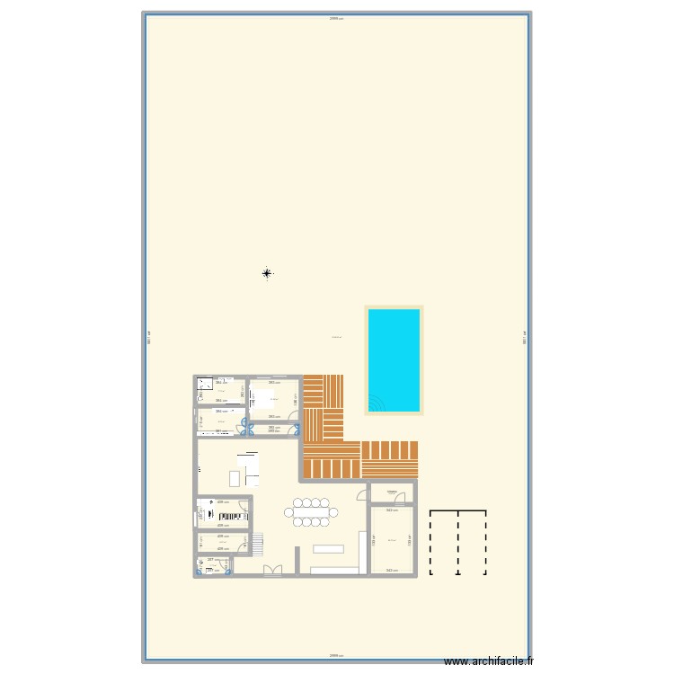 Sissi. Plan de 10 pièces et 1591 m2