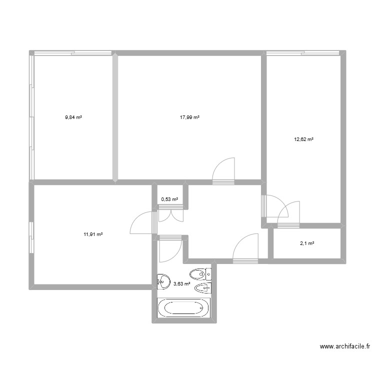 Rui Manuel da Silva Ferreira. Plan de 7 pièces et 59 m2