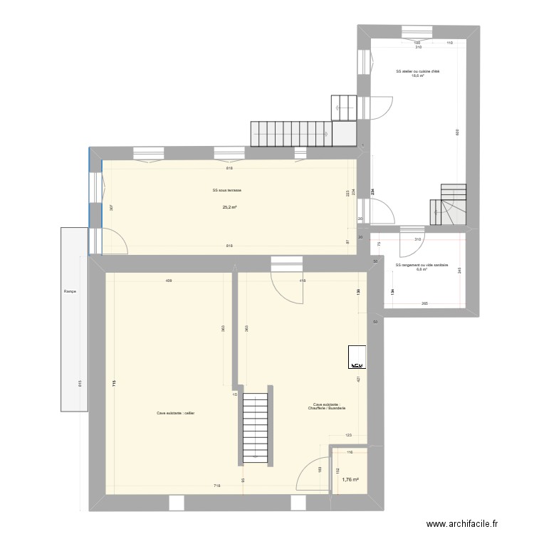 Projet_RDF_SS_002. Plan de 3 pièces et 84 m2