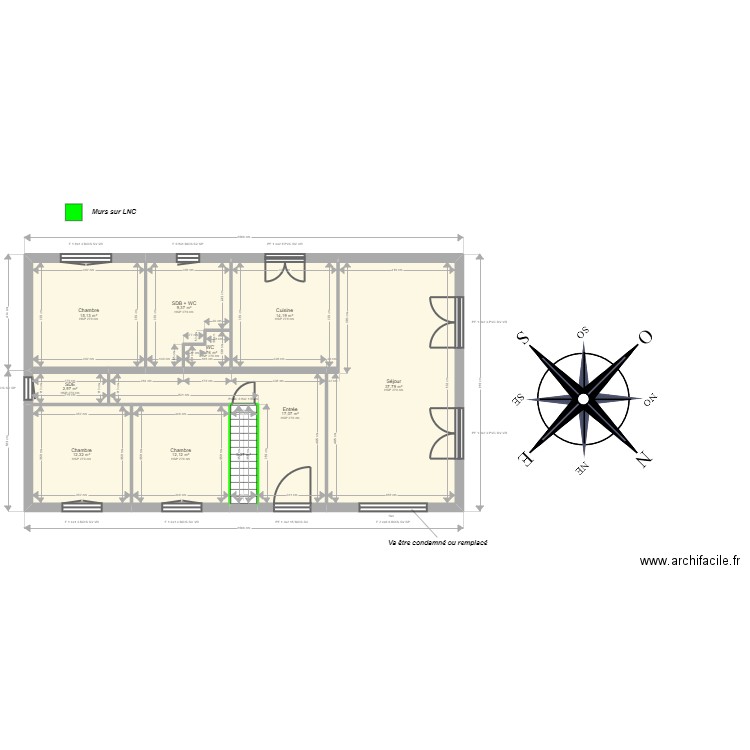 ML24013086 . Plan de 10 pièces et 126 m2