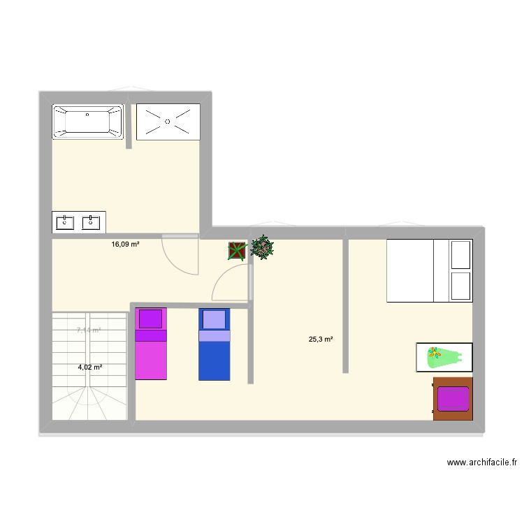 maison Louison. Plan de 19 pièces et 240 m2