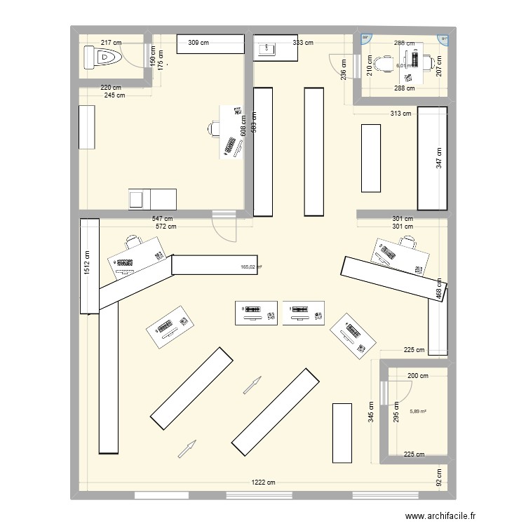 pharmacie PLAN 2. Plan de 3 pièces et 177 m2