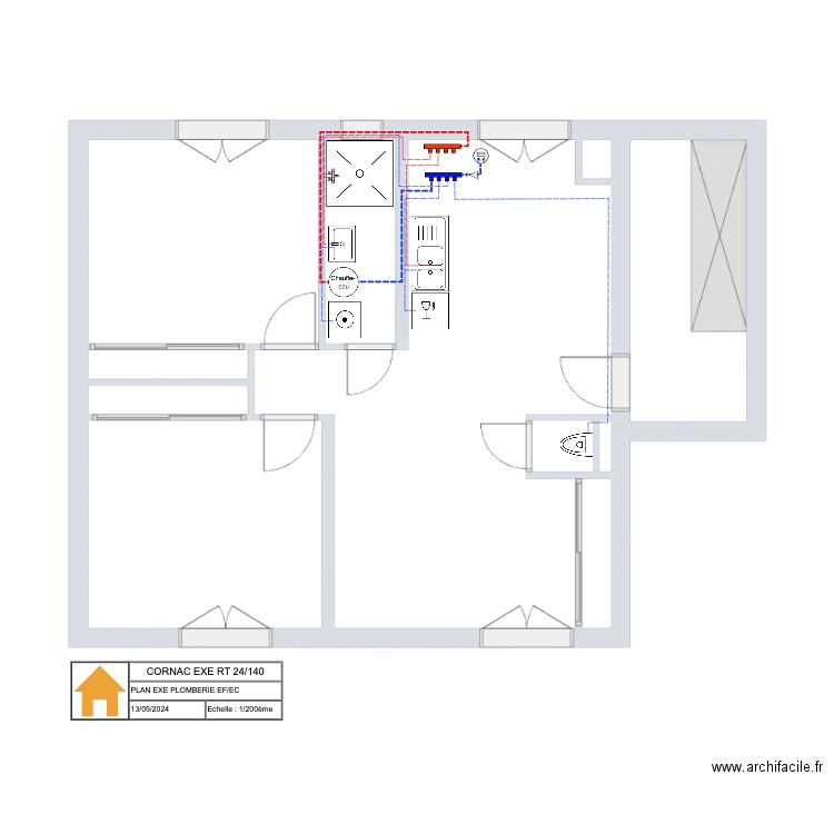 RT 24 - 140 Cornac L'Ormeau PLOMB R+1. Plan de 0 pièce et 0 m2