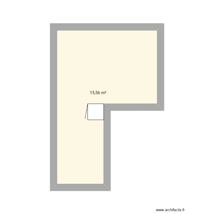 Mamadou . Plan de 1 pièce et 16 m2