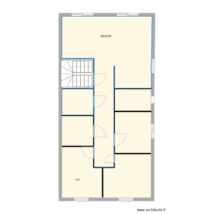 Ciboure 1. Plan de 3 pièces et 74 m2