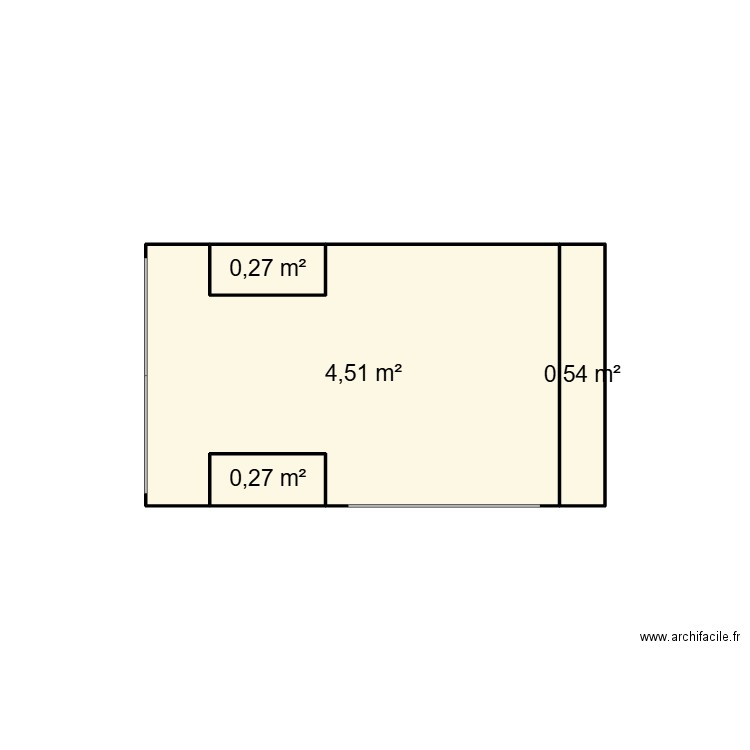 4 master. Plan de 4 pièces et 6 m2