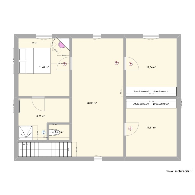 Espérance LB v8. Plan de 6 pièces et 68 m2