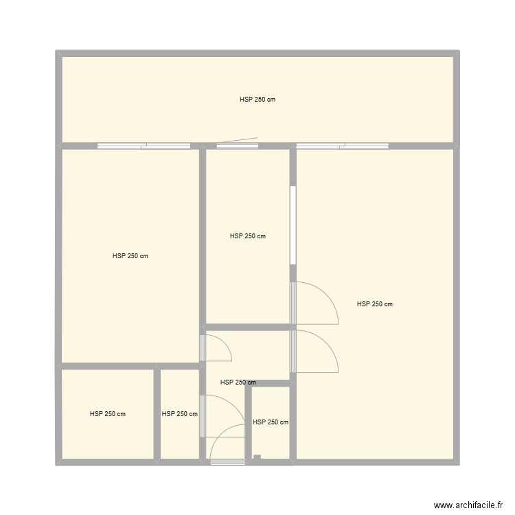 belgique. Plan de 8 pièces et 53 m2