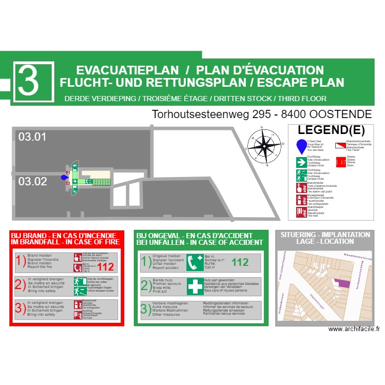 rj45 03.00. Plan de 6 pièces et 214 m2