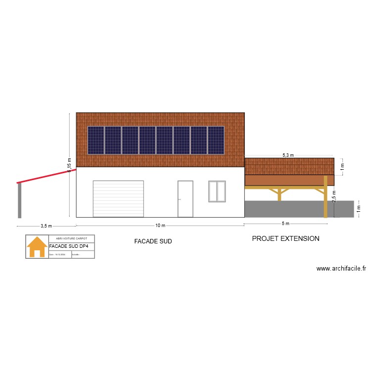 ALFRED FACADE SUD. Plan de 0 pièce et 0 m2