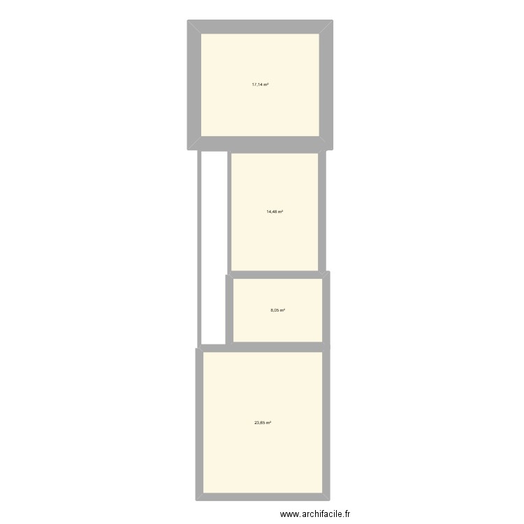 projet 1. Plan de 4 pièces et 63 m2