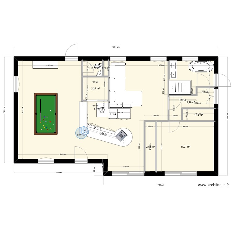 acqueduc12.1. Plan de 8 pièces et 79 m2