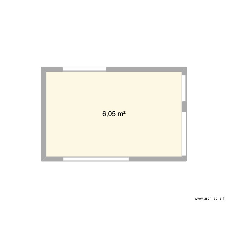 réserve 2. Plan de 1 pièce et 6 m2