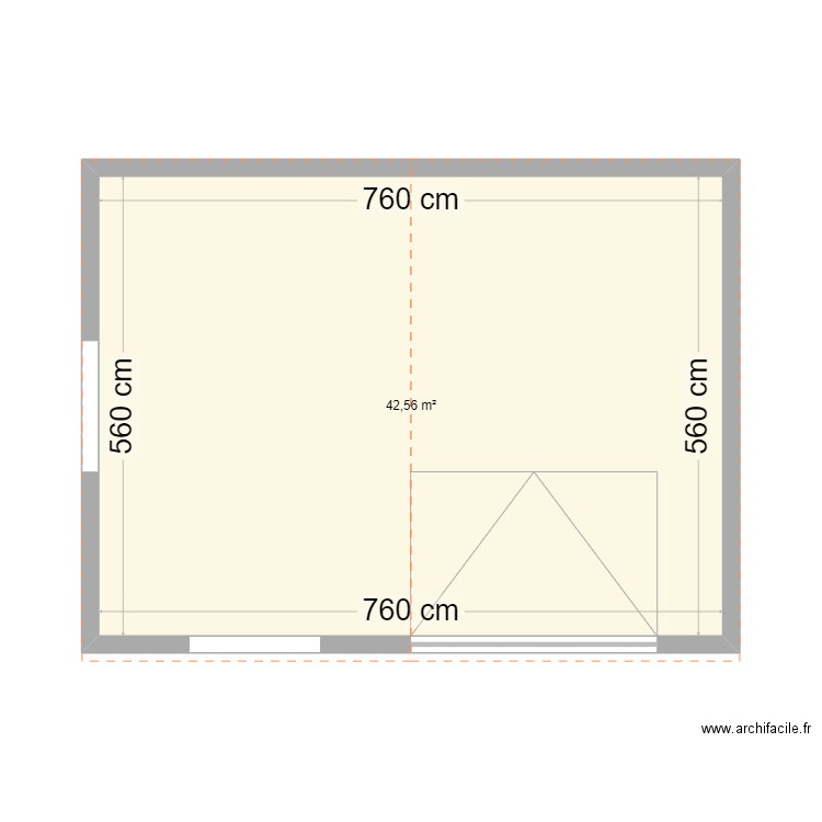 GARAGE. Plan de 1 pièce et 43 m2