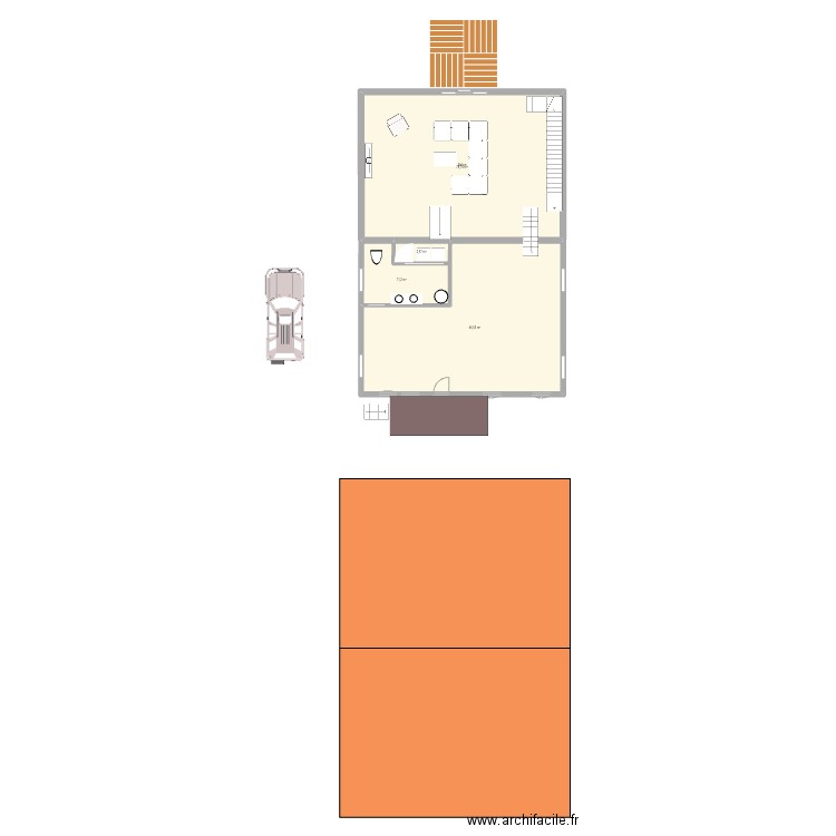 salle de bain sous-sol. Plan de 4 pièces et 159 m2