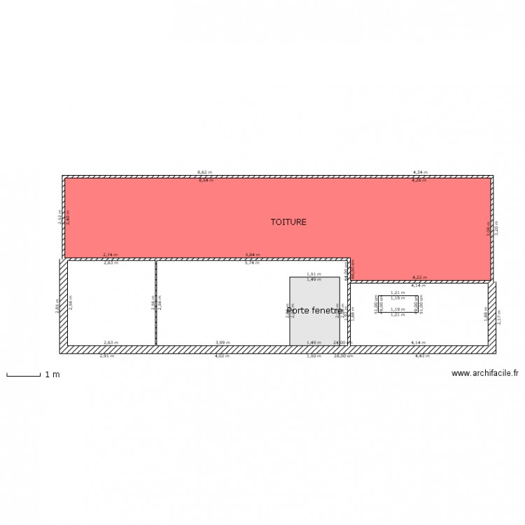 plan facade. Plan de 0 pièce et 0 m2