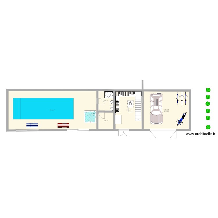 GARAGE PISCINE MOULIN 4. Plan de 0 pièce et 0 m2