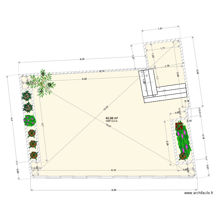 terrasse  1. Plan de 0 pièce et 0 m2