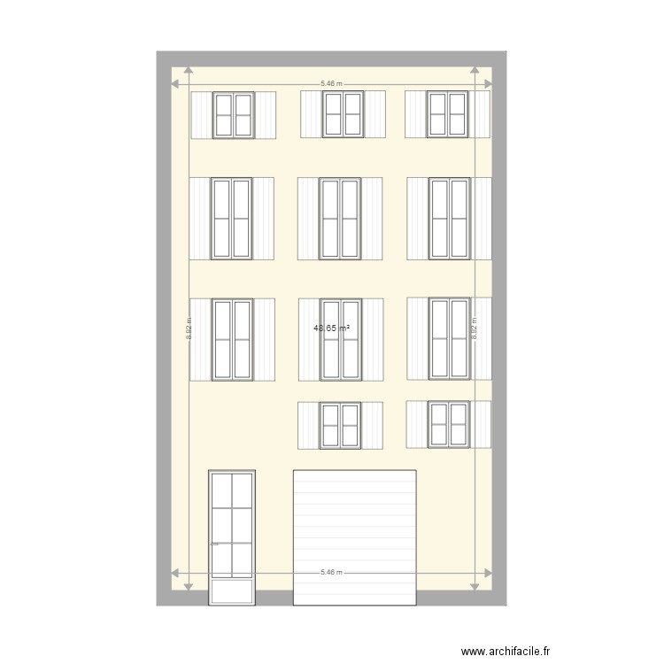 FACADE COTE VOIERIE APRES. Plan de 0 pièce et 0 m2