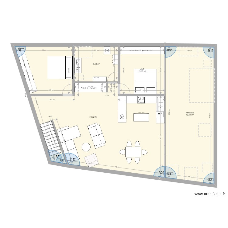 riviere. Plan de 0 pièce et 0 m2