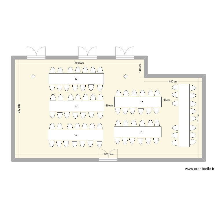 Mariage à Veuil_3. Plan de 1 pièce et 100 m2