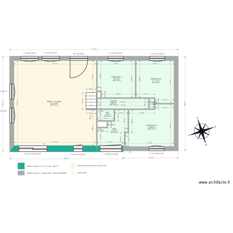 ML24007545. Plan de 18 pièces et 201 m2