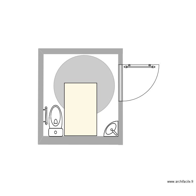  sanitaire passerelle. Plan de 0 pièce et 0 m2