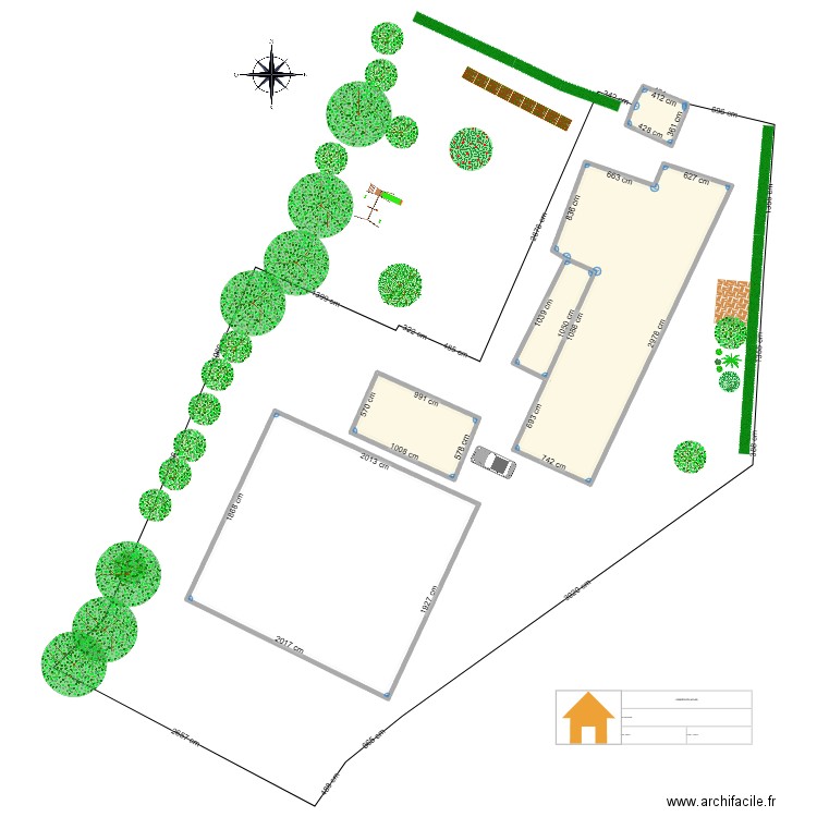 projet modification garage en pièce de vie 2. Plan de 5 pièces et 746 m2