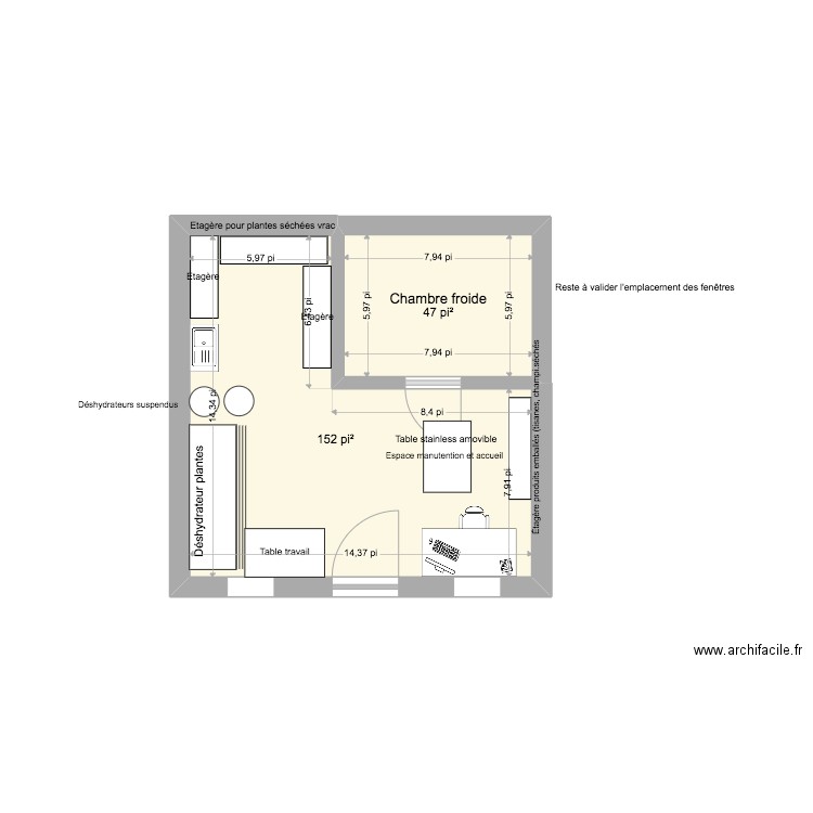 Nouvel espace projet La Cabottine 16 x16. Plan de 0 pièce et 0 m2