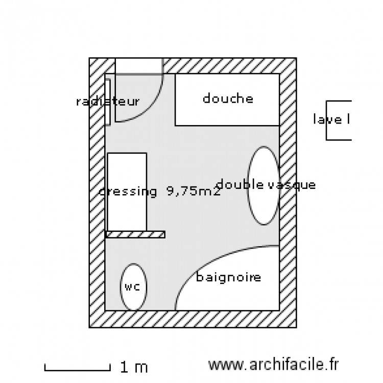 projet salle de bain. Plan de 0 pièce et 0 m2