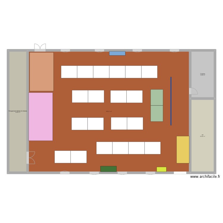 Plan salle mariage. Plan de 0 pièce et 0 m2