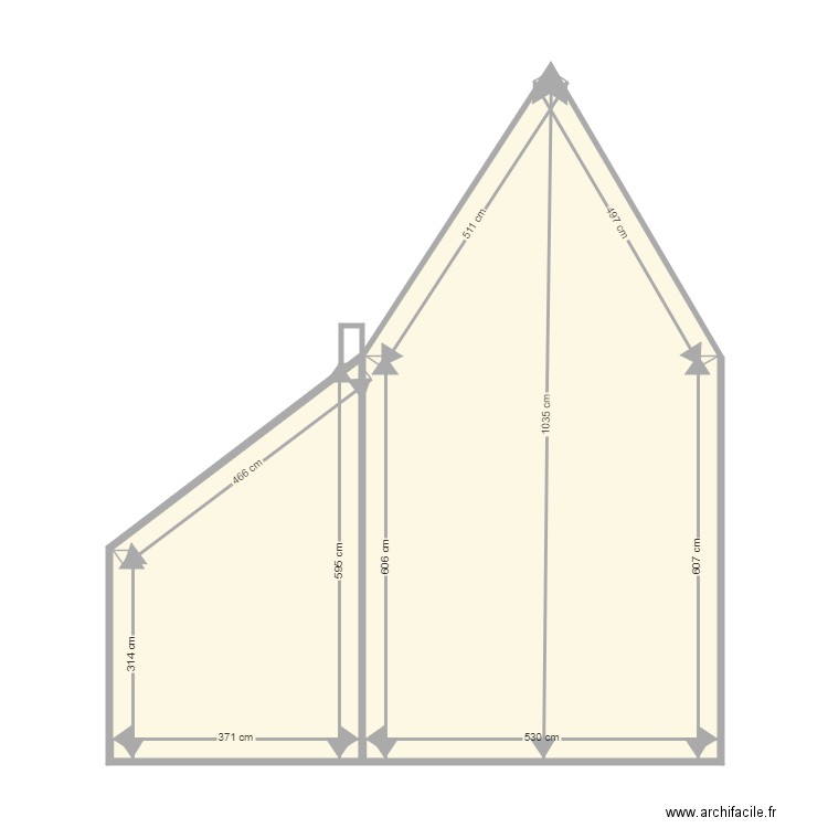 Plan Facade coté 86 . Plan de 0 pièce et 0 m2