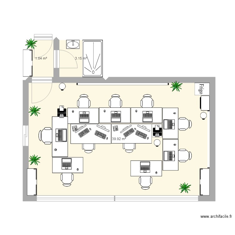 bueau glibert. Plan de 0 pièce et 0 m2