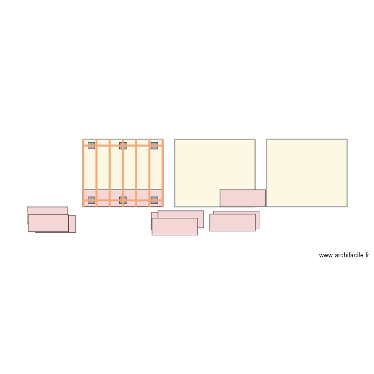 Poulailler - PLAN PLANCHER. Plan de 3 pièces et 22 m2