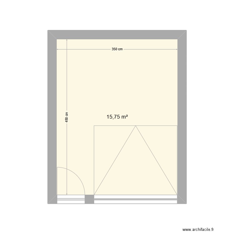 Garage 20250126. Plan de 1 pièce et 16 m2