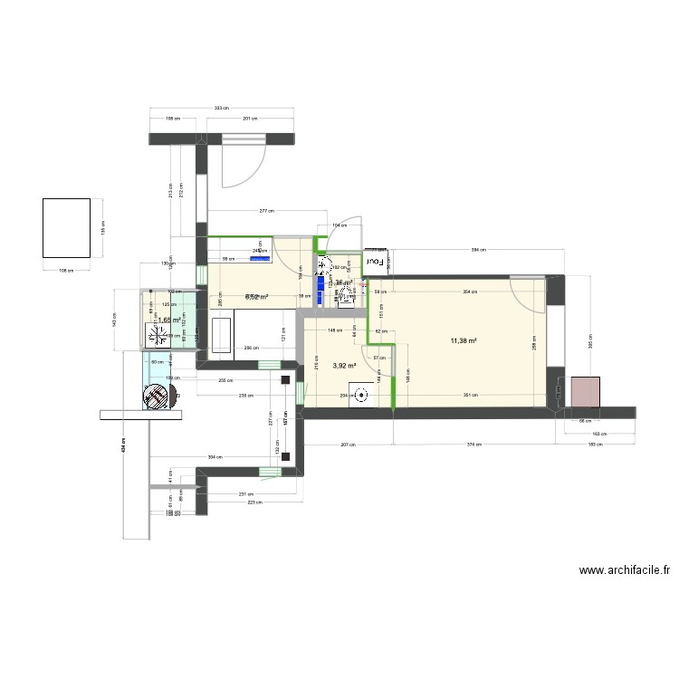 Pl6 Nov-24 Utekök. Plan de 5 pièces et 25 m2