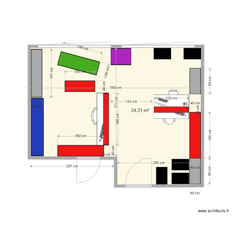 boulot galan. Plan de 0 pièce et 0 m2