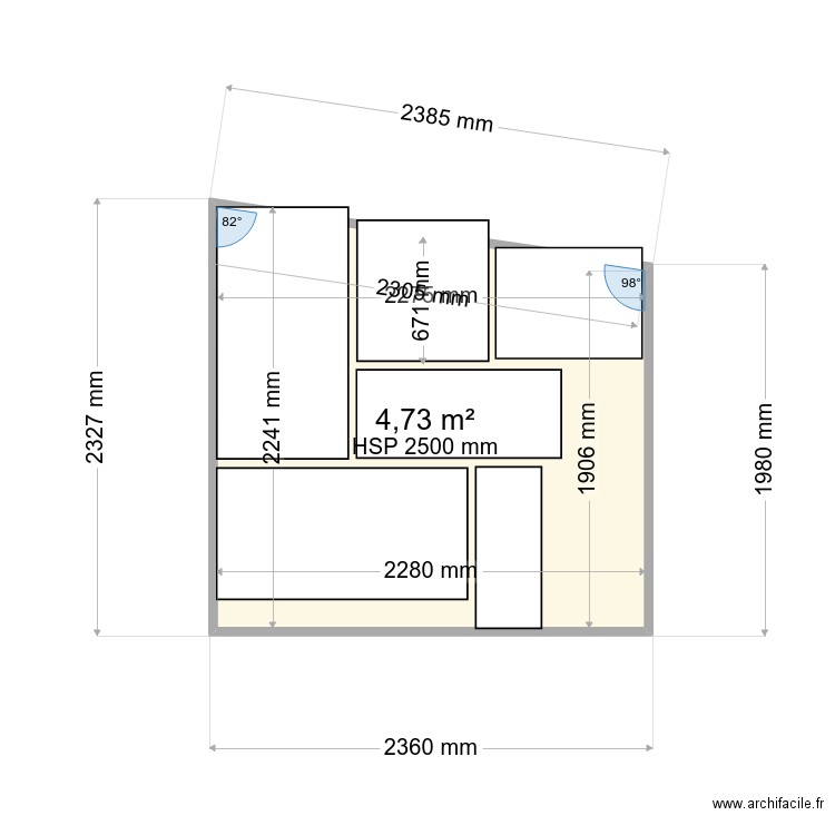 Ouverture appenti garage. Plan de 0 pièce et 0 m2