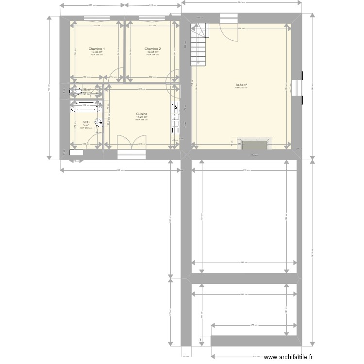 GUIGNARD Plan existant. Plan de 0 pièce et 0 m2