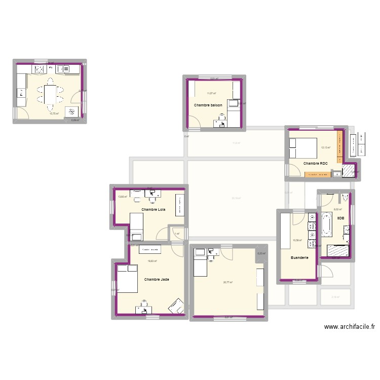 Manoir . Plan de 0 pièce et 0 m2