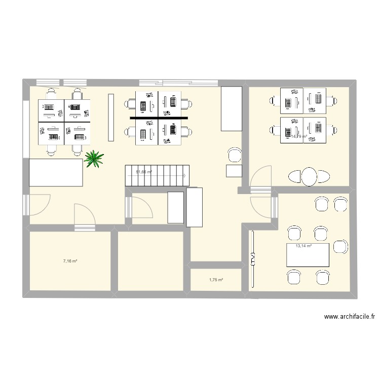 Rez de chaussée CHALET- hyp2 ADV mezza- Finance en ADV. Plan de 5 pièces et 88 m2