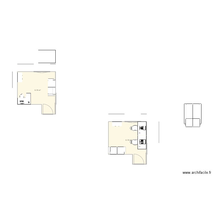 bureau. Plan de 0 pièce et 0 m2