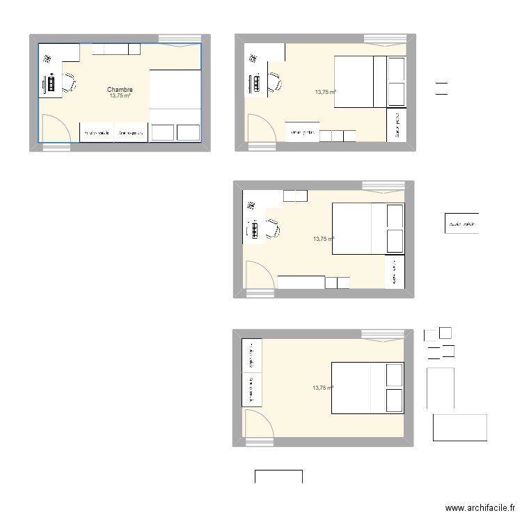 Chambre v2. Plan de 0 pièce et 0 m2