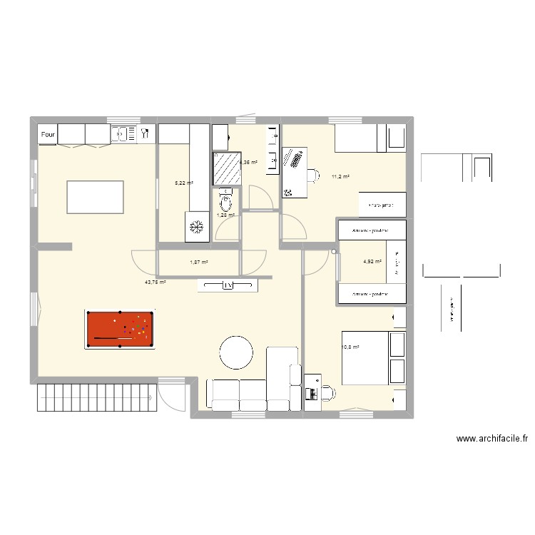 la corniche 03. Plan de 14 pièces et 156 m2