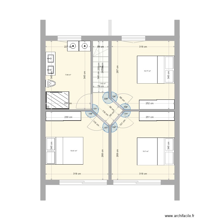 Maison Projet 5 - 85m2. Plan de 10 pièces et 90 m2