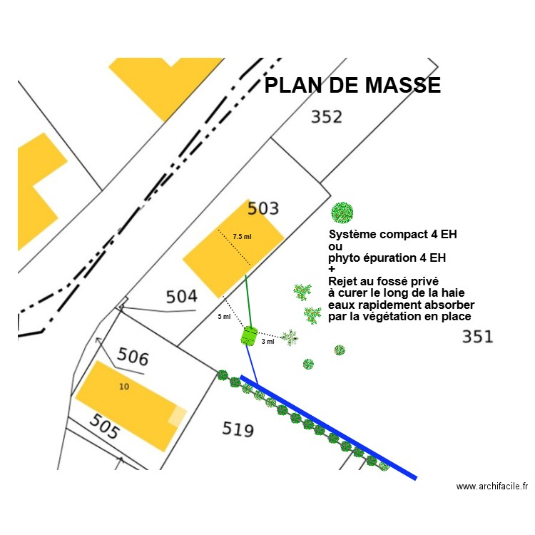 Courtes. Plan de 0 pièce et 0 m2