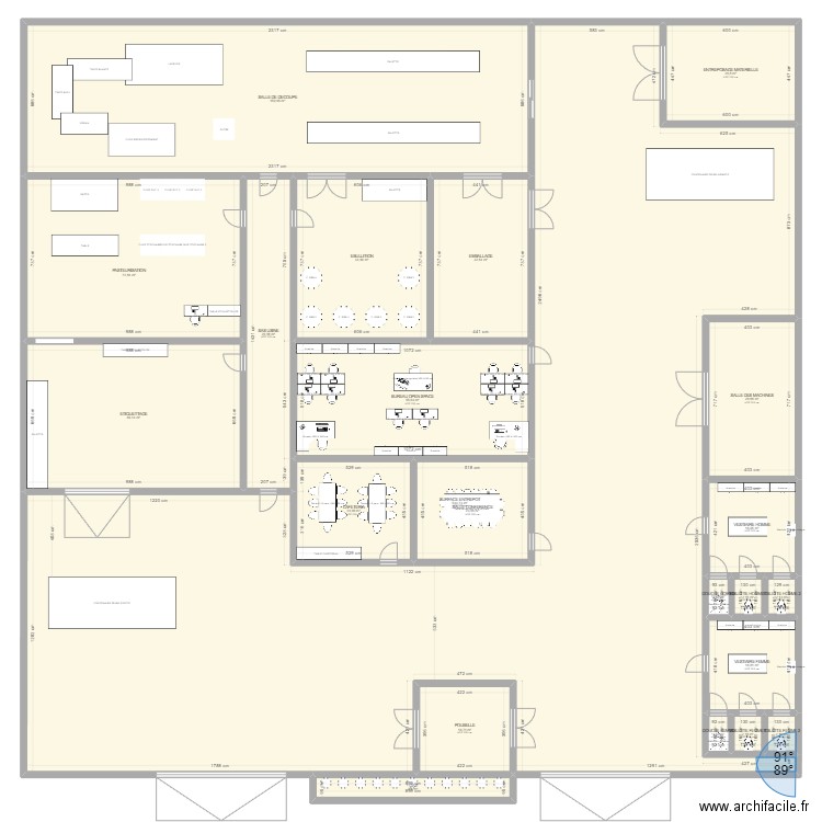 PLAN 1260M2 OPEN SPACE v2. Plan de 0 pièce et 0 m2