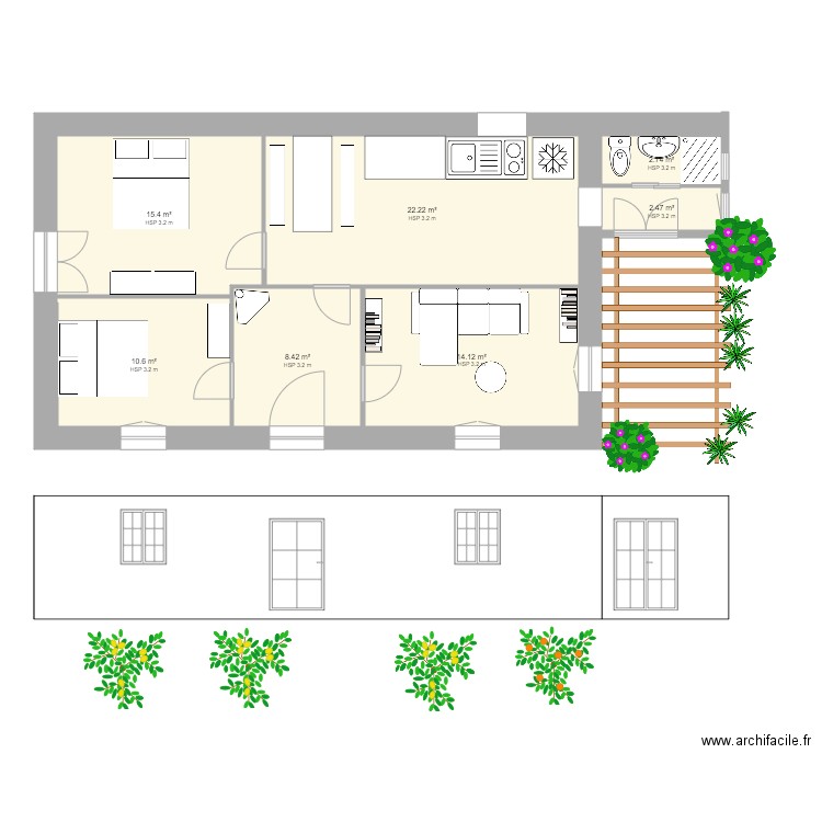 Maison Yannis Amaliada. Plan de 0 pièce et 0 m2