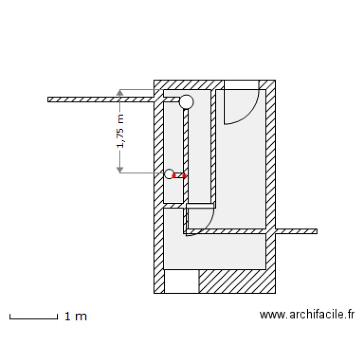 wc bas assenissement. Plan de 0 pièce et 0 m2